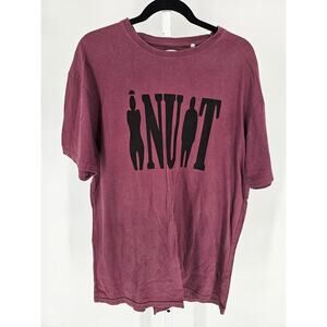 Inuit Greenland Mens Sz XXL Short Sleeve Crew Neck T Shirt Dark Red